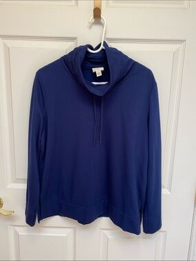 St. John's Bay Navy Funnel Neck Pullover Hoodie